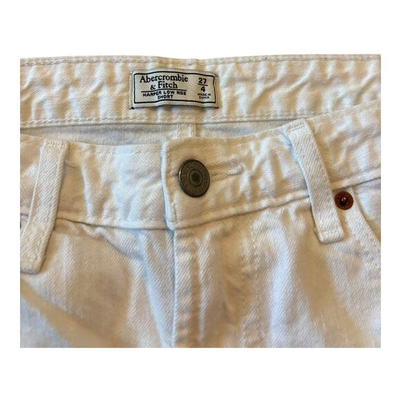 Abercrombie & Fitch White Jean Shorts Size 27/4 - Picture 2 of 4